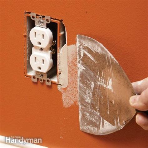 how to fix an oversize electrical box cutout|fixing an outlet hole too big.